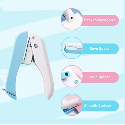 Ucec Paper Hole Punch Shapes, Single Hole Puncher For Crafts, 1/4 Inch Small Handheld Star Hole Punch Heart Hole Punch, Star Hole Puncher Heart Hole Puncher For Tags Clothing Ticket, 2 Pieces #TOP2
