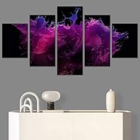SIGNWIN 5 Panel Canvas Wall Art Modern Art 3D Abstract Abstract Brushstroke Contemporary Digital for Home Decorations Ready to Hang - 60