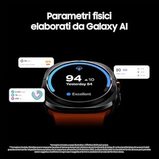 Samsung Galaxy Watch Ultra 2025 (Titanium Blue, LTE, 47mm) Smartwatch Galaxy AI, Design Resistente agli Urti, Batteria a Lunga Durata, Cassa in Titanio di Grado Aerospaziale [Versione Italiana]
