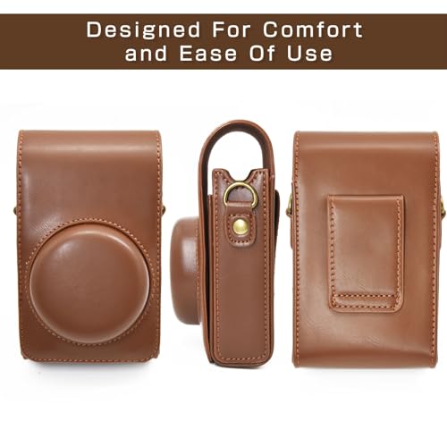 Funda para cámara BEADY para Ricoh GR IIIx/GR III/GR II de cuero PU marrón miniatura 4