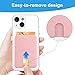 SHANSHUI 3 Pack Premium Silicone Ultra Slim Phone Wallet Stick on Phone Pocket Fit Almost All Smartphones - Black, Grey, Pink