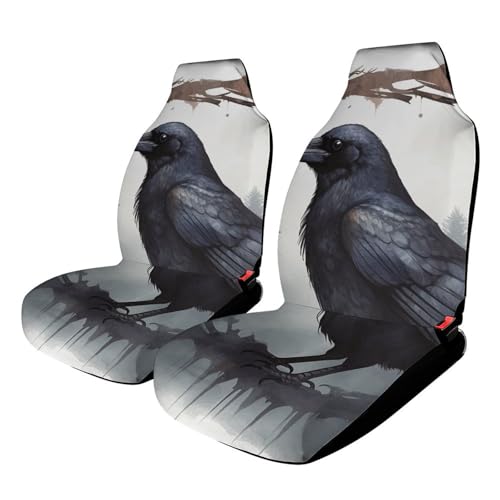 Housse de siège voiture corbeau noir au design élégant et finition durable haut de gamme