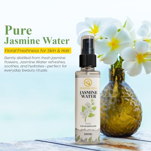 Image of Jasmine Floral Water Spray | Natural & Refreshing Face & Body Mist | Hydrating, Cooling & Soothing Skin Toner | For All Skin Types | 100 ML