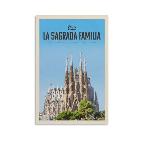 Poster Sagrada Familia sur toile pour habiller un mur vide sans reflets