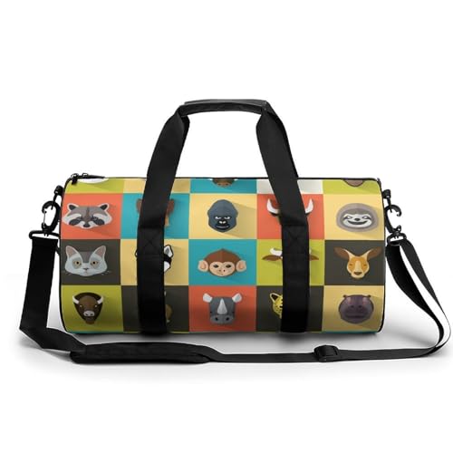 Sac week-end duffel bag vache pingouin pour camping et randonnée