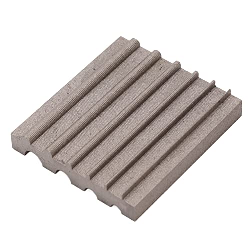 Afilador de Cuero, Afilador de Cantos Pequeño y Compacto Herramienta Abrasiva Acero Material para Achaflanar (Ranura redonda gris)