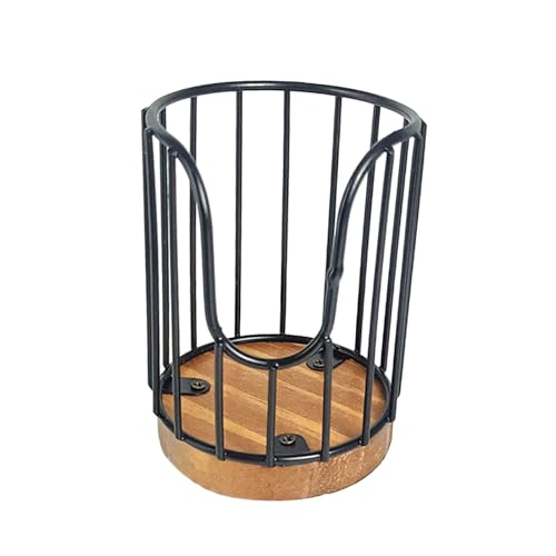 Yamazaki Home Coffee Filter Case With Lid - Stainless Steel & Wood Storage Holder For Size 04 Filters