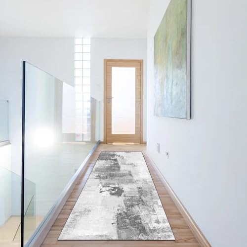 Alfombra de cocina abstracta moderna para transformar un pasillo largo y gris 6