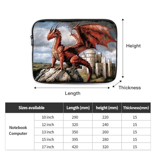 Red Dragon Laptop Sleeve Case 15 Inch Suitable For Notebook Computer Tablet Traveling Carrying Simple Case4