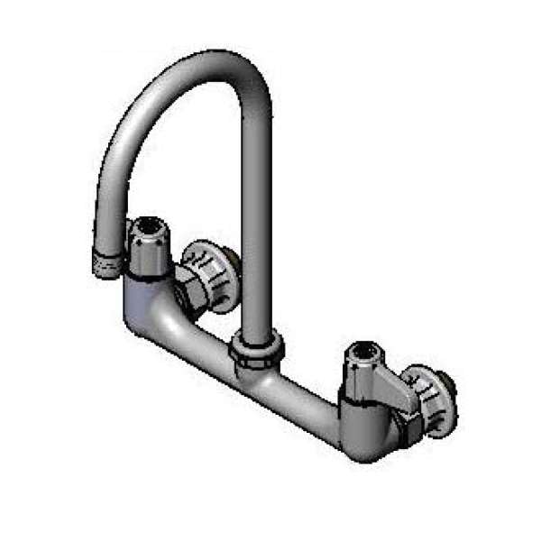 Robinet mural col de cygne pivotant 14 cm T&S Brass 20,3 cm