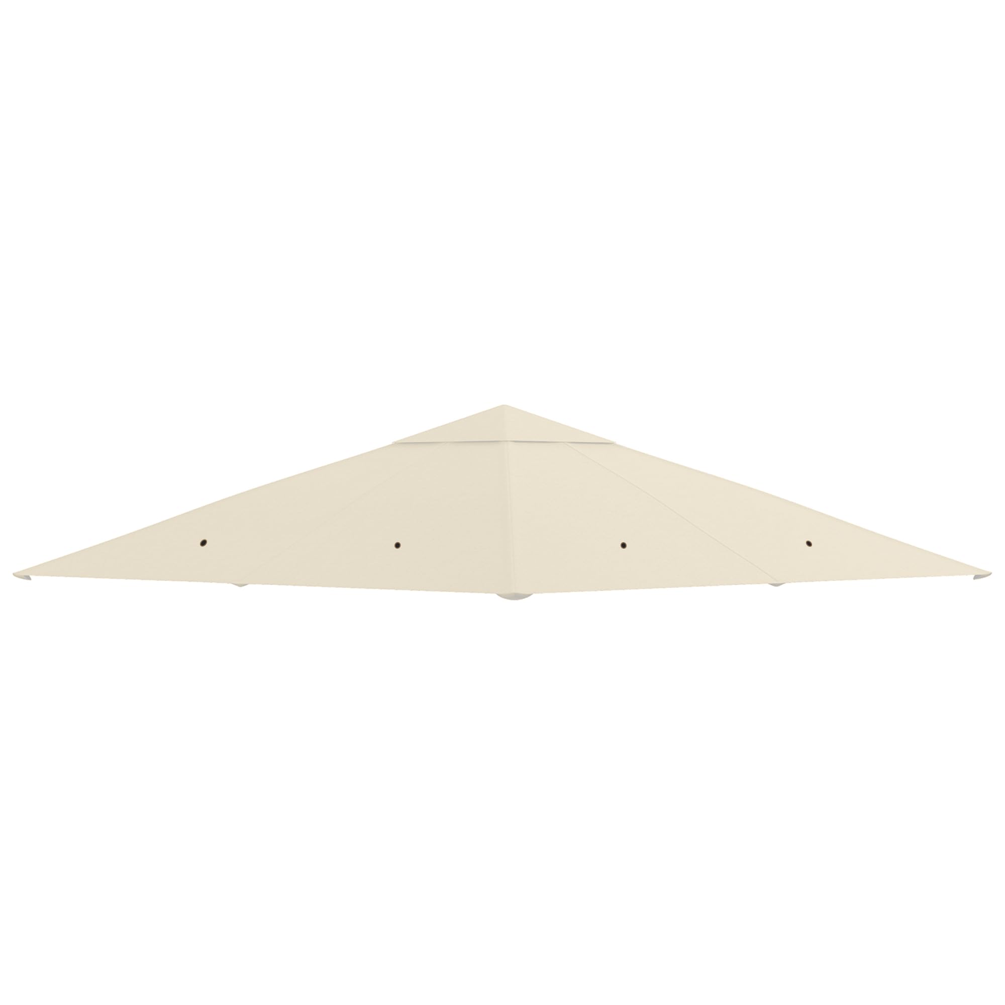 Tente de jardin Outsunny abritée du soleil grâce à ce toit 3x3m crème