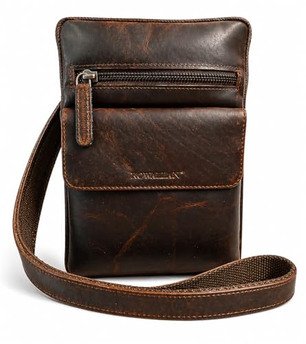 Sac bandoulière en cuir véritable Rowallan pour un style compact élégant