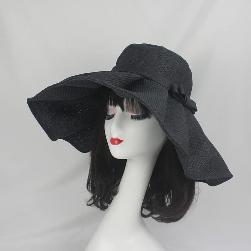 Chapeau de soleil femme style pêcheur chapeau de plage avec nœud YXWYXWA