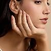 ALEXTINA Women's 6Pcs Silver Tone Stackable Rings for Women Stainless Steel 1MM Thin Stacking Rings Plain Band Dome Finish Size 4 to 9 #3