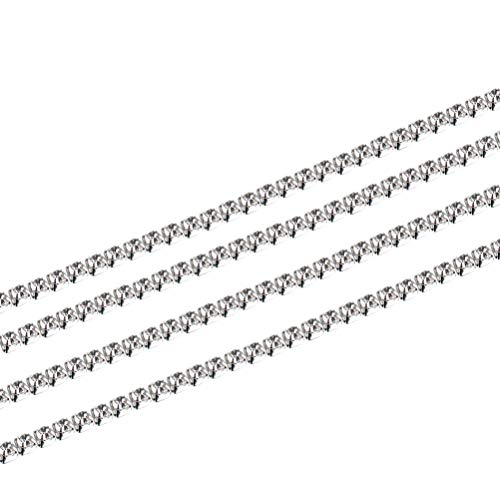 ROSENICE 11 Yards Chaîne Cristal Chaîne Strass Bijoux Couture Artisanat (Argent)