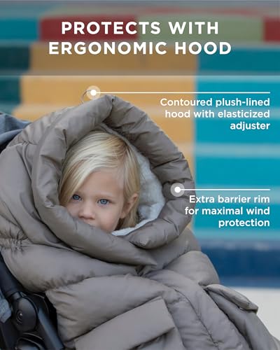 Image of 7AM Enfant Stroller Blanket 212 - Adjustable Baby Car Seat Zipped Blanket for Babies Winter, Unisex Multi Purpose Fleece Lined Warm Hooded Toddler Footmuff Water Repellent | (6M - 4T)
