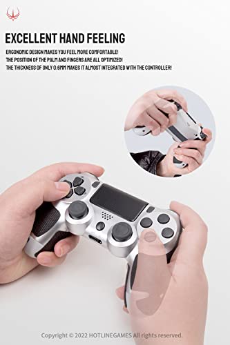 Hotline Games 2.0 Plus Anti-Skid Controller Grip For Ps4 Controller Textured Soft Skin Kit For Playstation 4 Dualshock,Pre-Cut,Easy To Apply,Sweat-Absorbent (Grip Skins For Handle Grips) #TOP3