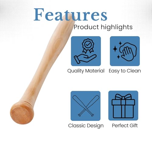 EmpireAthletics Baseballschläger aus Holz - 33 Zoll / 84 cm lang - Baseball Schläger mit rutschfestem Griff- Baseball Freizeit Sport Training Outdoor Übungsschläger- Anfänger Profi, Aluminium