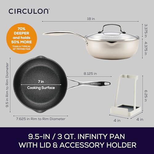 Poêle antiadhésive Circulon Infinity 24 cm pour cuisiner sans rayer sur induction - 5