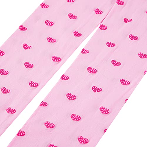 BYUSBAYA-Girls Heart Print Pantyhose 3-5T High Waist Stretch Foot Slim Tight Stockings Dance Legging Valentines Day Leggings4
