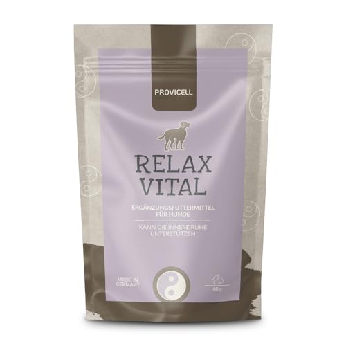 Provicell | Beruhigungsmittel für Hunde I Ideal für Silvester & Urlaub I Natürliche Entspannung mit Baldrian und Melisse I Mit Tierärzten in Deutschland entwickelt | RelaxVital Pulver 60 g