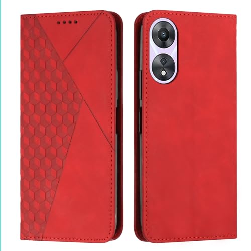 Coque Oppo A58 portefeuille cuir contre les rayures d'écran avec support