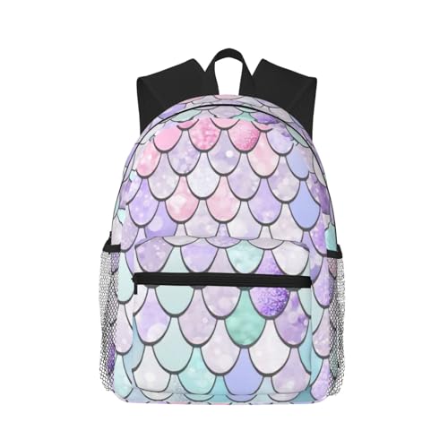Sac à dos sirène rose pastel violet aqua léger pour gym randonnée camping travail