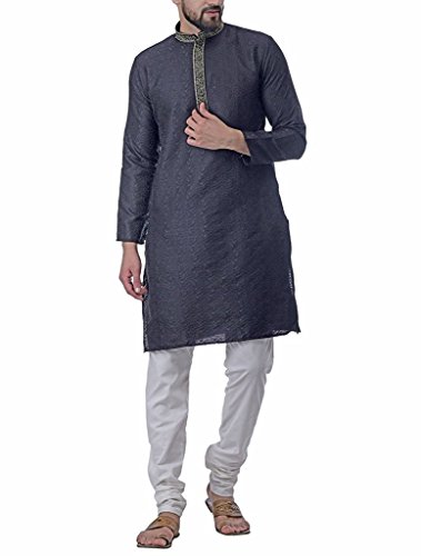 Pyjama kurta traditionnel en soie mélangée de haute qualité pour un style ethnique raffiné