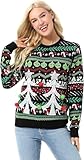 Cómo se llama la tela que es áspera: Descubre los tejidos rugosos U LOOK UGLY TODAY Sudadera con capucha unisex para mujer, diseño de renos, Papá Noel, árbol de Navidad, regalo, Lazo para esta Navidad, L