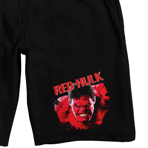 Captain America: Brave New World Red Hulk Men's Black Lounge Shorts2