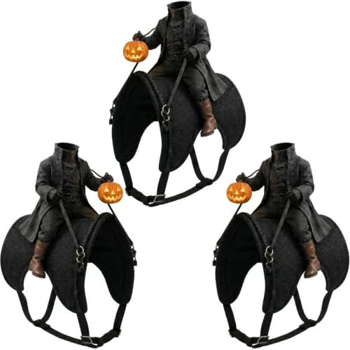 Halloween Headless Horseman Cat Costume,3D Headless Horseman Design，3 Pack Headless Horseman Cat Costume