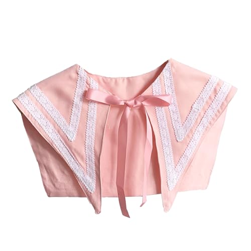 Women's Fake Sailor Collar JK School Uniform Lacework Shawl Cape