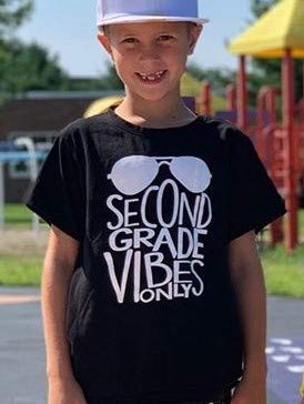 Image of Unique Baby Boys Kindergarten Vibes Only Back to School T Shirt