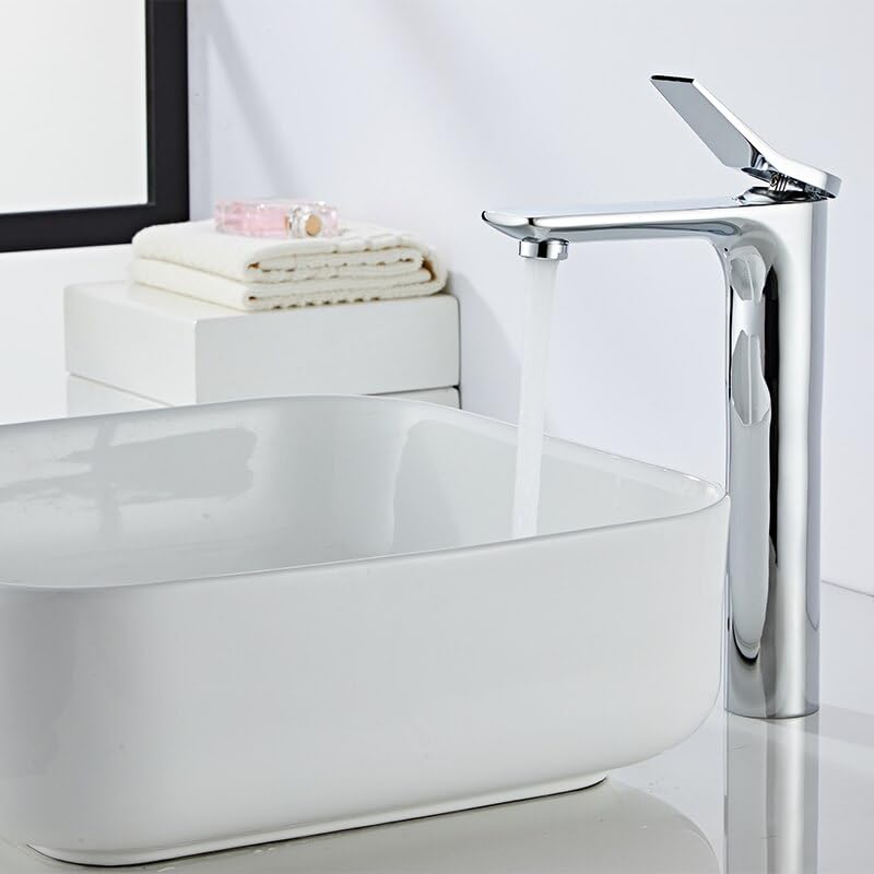 Mitigeur eau froide et chaude chrome pour évier et lavabo salle de bain