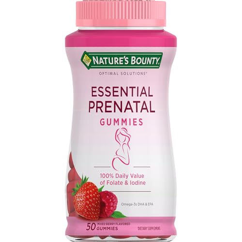 Nature’s Bounty Optimal Solutions Essential Prenatal Gummies, 50 Count