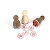Stemplino® Ministempel – motief: bloem – 12 mm diameter – houten stempel kinderen stempel Bullet Journal stempel met…