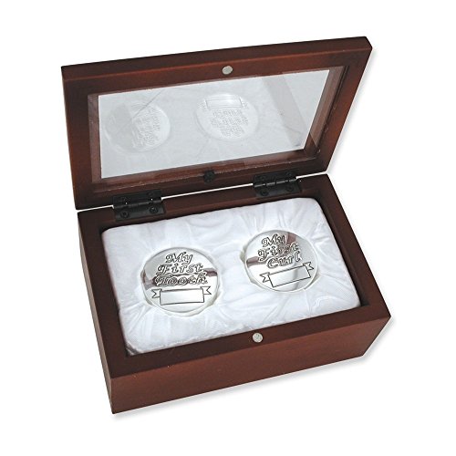 Baby's Silver First Curl & First Tooth in Rosewood Keepsake Box image 2