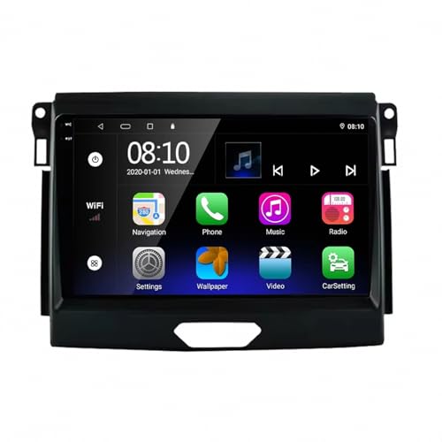 Radio de coche con Bluetooth y Mirror Link para Ford Ranger 2015-2018 con cámara
