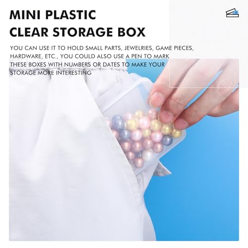 Image of Jetec 30 Pieces Mini Plastic Clear Beads Storage Containers Box for Collecting Small Items, Beads, Jewelry, Business Cards, Game Pieces, Crafts (2.5 x 2.5 x 1.6 Inch)