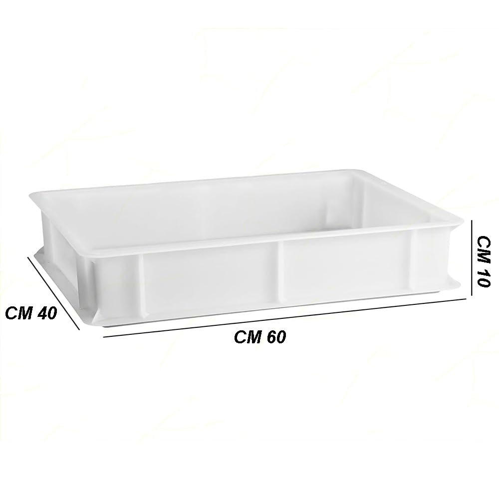 Set 5 Cassette con Coperchio portaimpasti palline Pizza Pane panette 60x40x10 certificata per alimenti VASCHETTA DA FRIGO professionale litri 18 impilabile sovrapponibile PIZZERIA CASEIFICI
