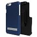 Seidio SURFACE with Metal Kickstand Case & Belt-Clip Holster for iPhone 6 ONLY [Slim Case] - Retail Packaging - Royal Blue