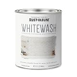 Rust-Oleum Whitewash Interior and Exterior Masonry Paint | For Brick, Stone, Stucco, Wood and More | Self-Priming and Self-Sealing | Customizable Coverage | Low Odor and Low VOC | Quart