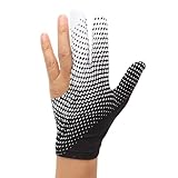 HERCHR Billiards Glove, Man Woman Elastic 3 Fingers Show Gloves Universal Billiards Glove for Billiard Pool Snooker Cue Sport Gloves