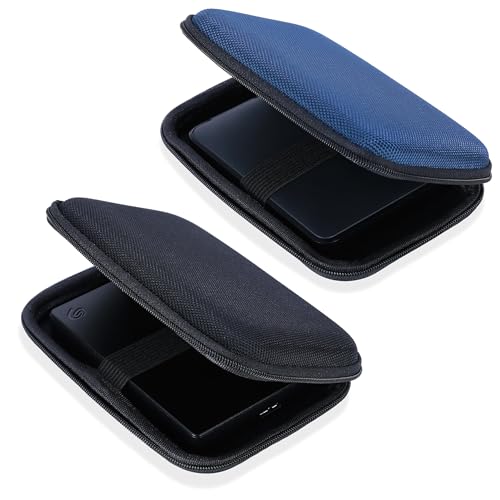 Ginsco 2pcs Hard Shell Travel Case for Seagate Portable 1/2TB 5TB External Hard Drive,for UnionSine 500GB/1TB Ultra Slim Hard Drive,Universal HDD Case for WD 1/2TB My Passport/Toshiba Canvio