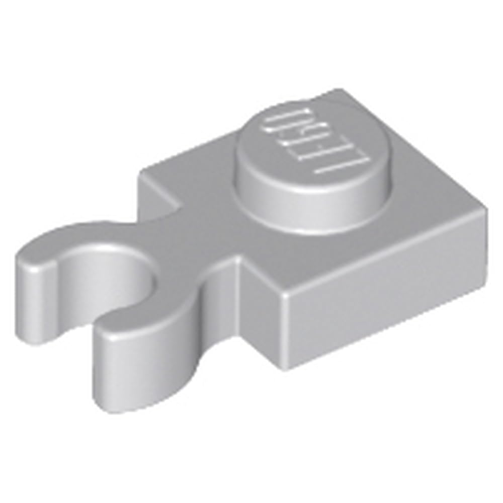LEGO Plate Modified 1 x 1 with Open O Clip, Vertical Grip, Part 4085d, Choose Your Colour (Light Bluish Gray, 10, Bricks)