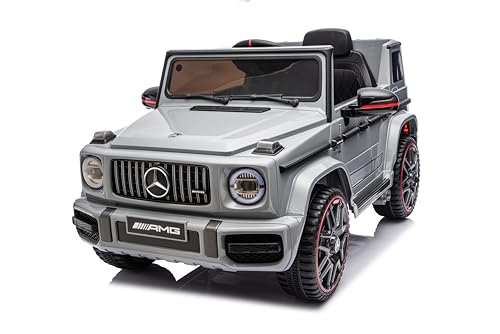 Voiture Électrique Enfant sous Licence Mercedes G63 AMG, Véhicule Électrique 12V, Télécommande de Voiture Électrique / 2+1 Vitesses/Klaxon/LED/Musique/USB, pour...