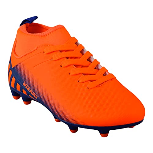 Vizari Santos Firm Ground Kids Soccer Cleats | Girls and Boys Soccer Cleats Embossed Synthetic Upper with Built-in Sock | Mid-Cut Football Shoes with Molded TPU Outsole for Maximum Traction2