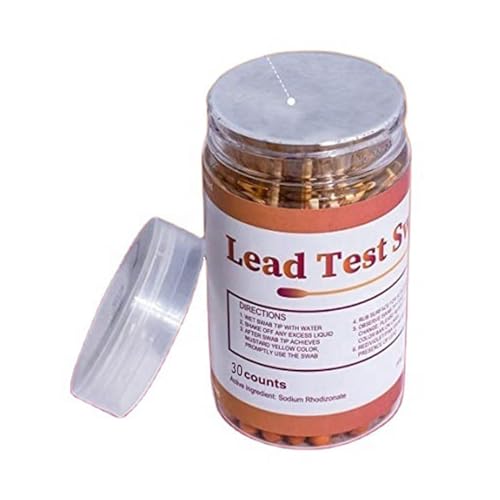 Lead Test Swabs Set Of 30 Cotton Swab Testing House Paint Metal Lead Test Kits For All Painted Surfaces Ceramics Tableware Inspection Water Meter Inspection Supply Line Examination Solder Test