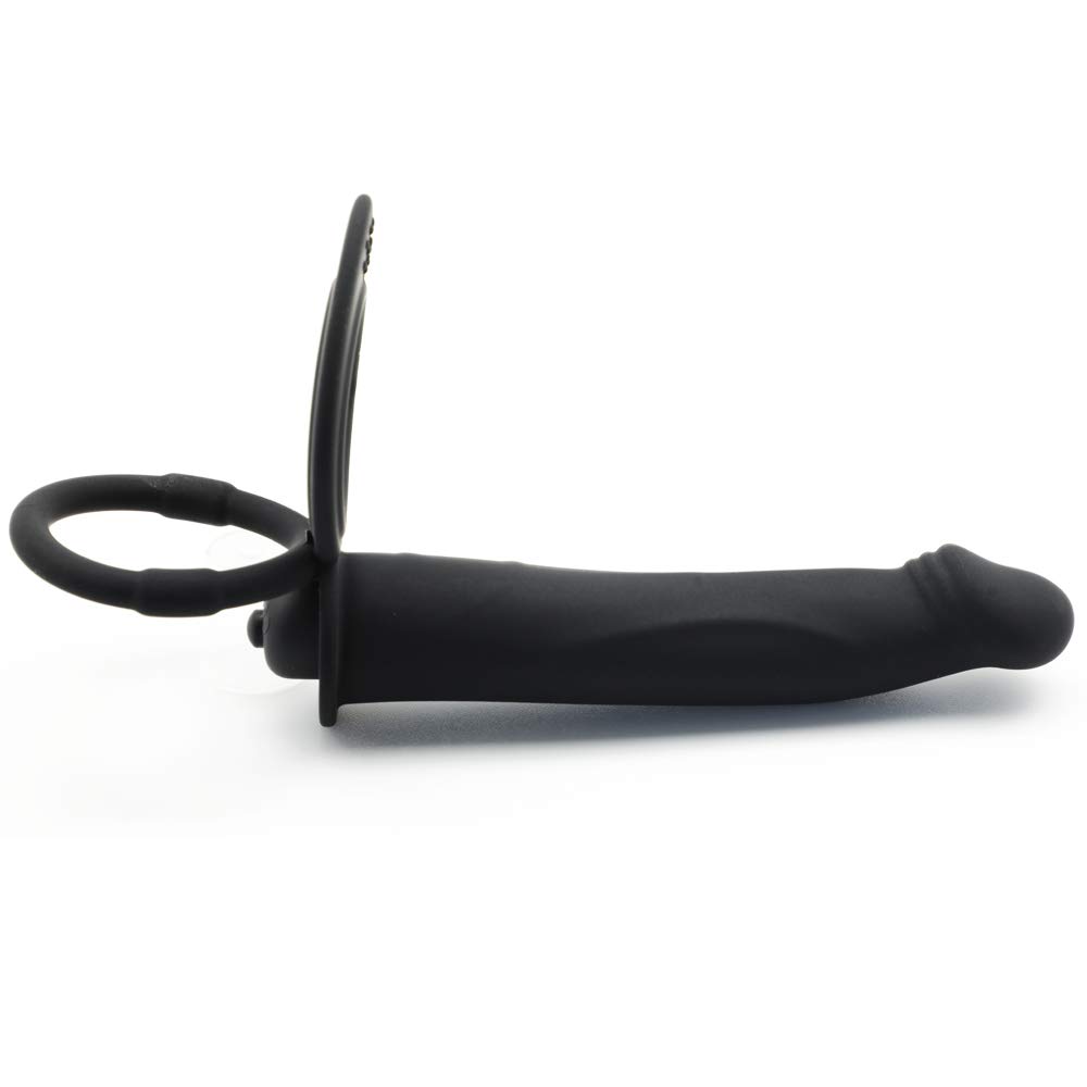 BeHorny Silicone Vibrating Dildo with 2 Cock Rings