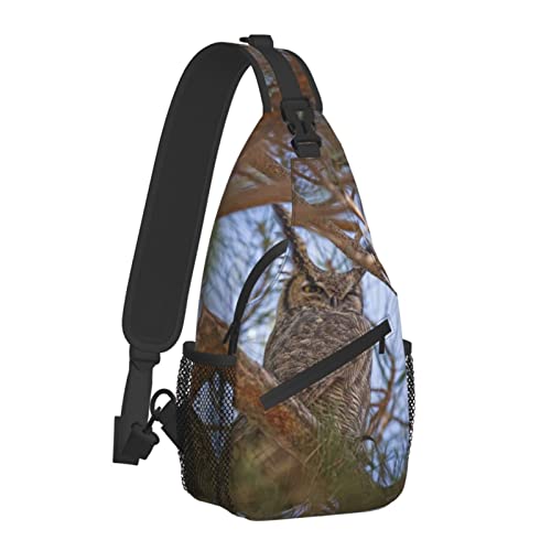 Owl Sling Bag Animal Crossbody Chest Daypack Casual Backpack Cool Shoulder Bag For Travel Picnic2